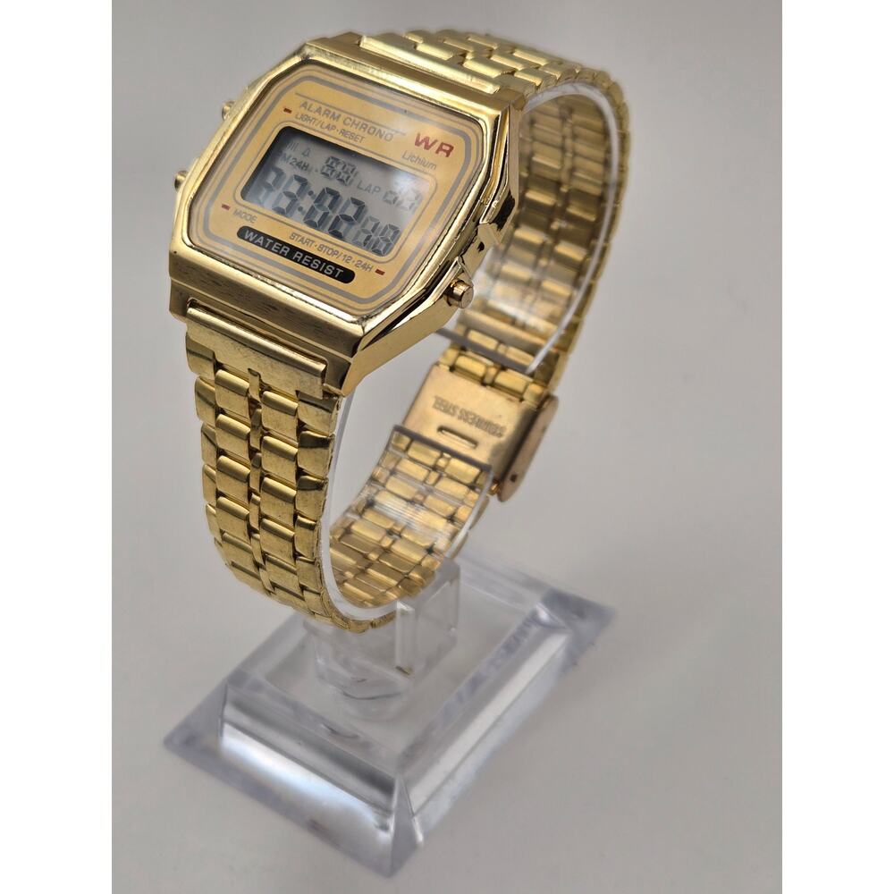 Gold tone digital watch - Picture 4 of 5